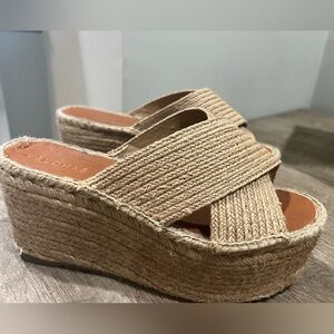 ALOHAS Raffia Wedge Sandals